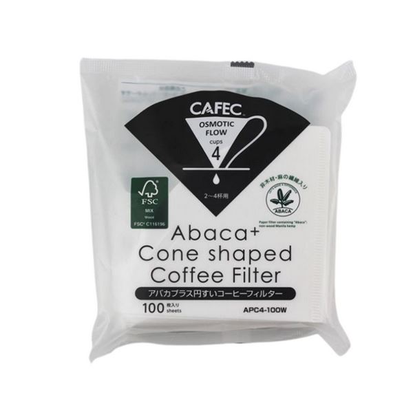 Cafec Abaca+ Cone papírové filtry vel. 02 100 ks