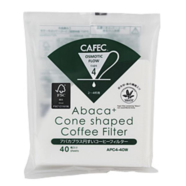 Cafec Abaca+ Cone papírové filtry vel. 02 40 ks