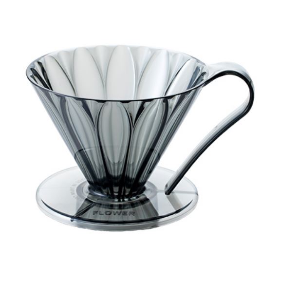 Cafec Tritan Flower plastový dripper vel. 02 černý